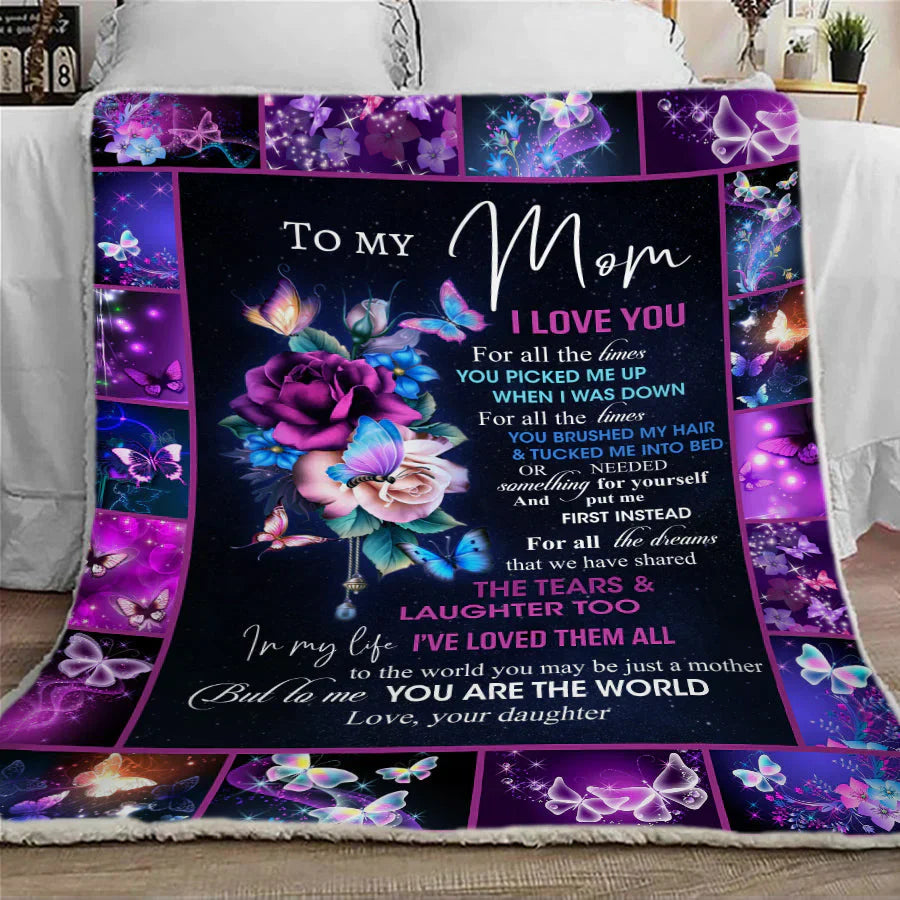 To My Mom Blanket From Daughter