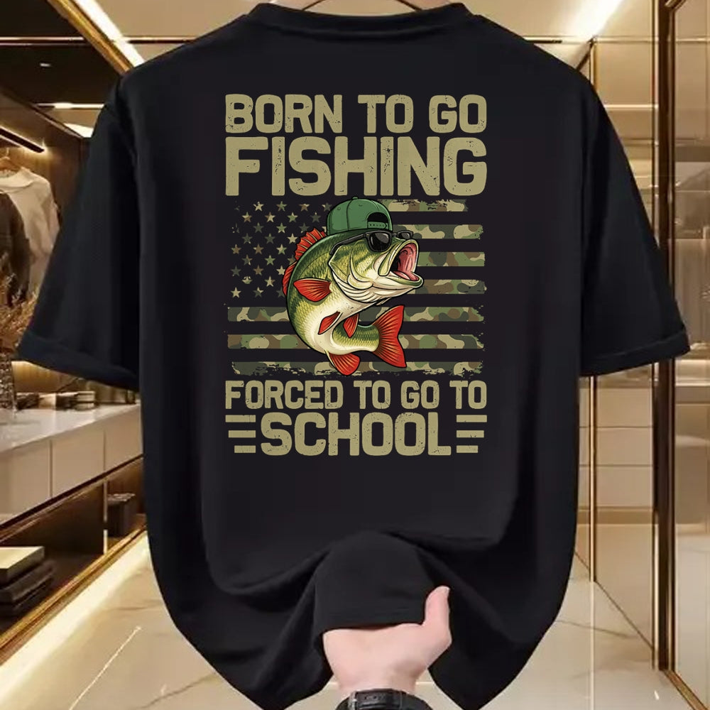 Funny Fishing Shirt, Gift For Fishing Lover Unisex T-Shirt/Hoodie/Sweatshirt HLT00 - Born to Go Fishing Bass Fish Funny Fisherman Boys Kids Men T-Shirt