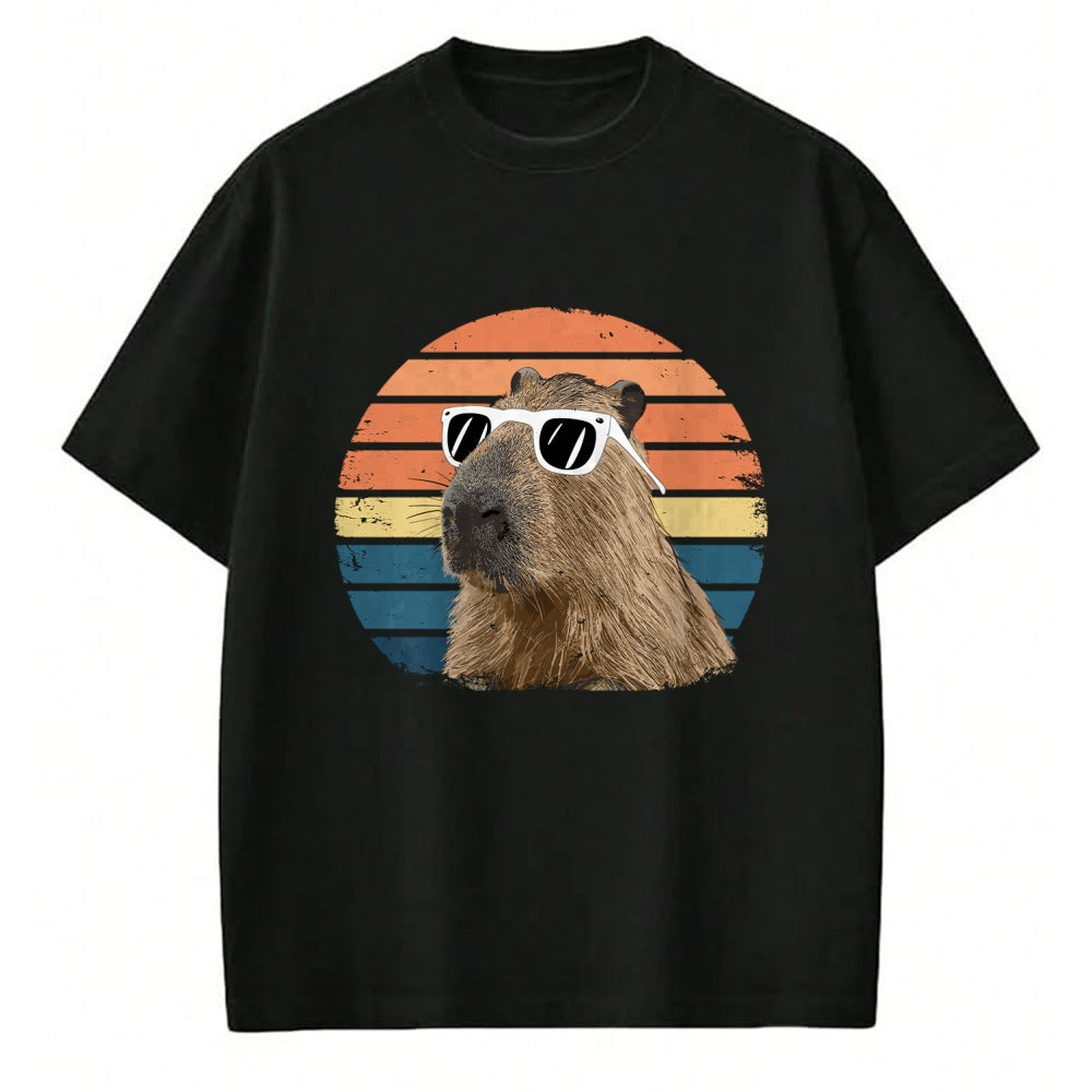 Cute Capybara Shirt, Funny Capybara Unisex T-Shirt/Hoodie/Sweatshirt HLT00 - Funny Capybara Vintage Long Sleeve T-Shirt