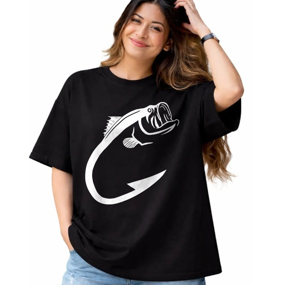 Funny Fishing Shirt, Gift For Fishing Lover Unisex T-Shirt/Hoodie/Sweatshirt HLT00 - Fish Hook Minimal Art Cool Fishing Lover Art Lover Gift T-Shirt
