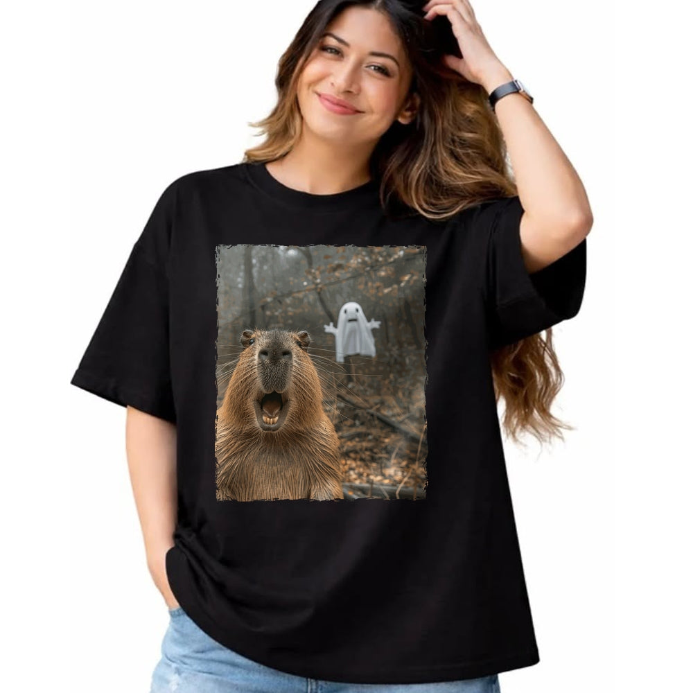 Cute Capybara Shirt, Funny Capybara Unisex T-Shirt/Hoodie/Sweatshirt HLT00 - Funny Capybara Halloween T-Shirt