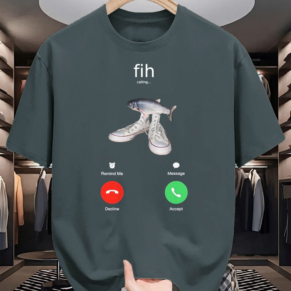 Funny Fishing Shirt, Gift For Fishing Lover Unisex T-Shirt/Hoodie/Sweatshirt HLT00 - Fih Meme Shirt Fish Calling Shirt Misspelled fih is Calling T-Shirt