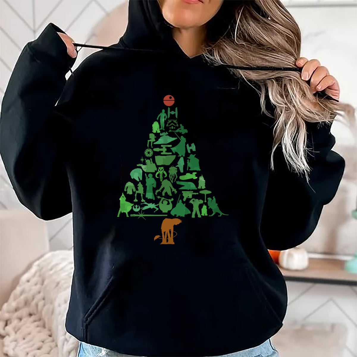 Christmas Shirts for Family, Funny christmas shirts, Christmas Unisex T-Shirt/Hoodie/Sweatshirt HLT00 - Star Wars Holiday Christmas Tree T-Shirt