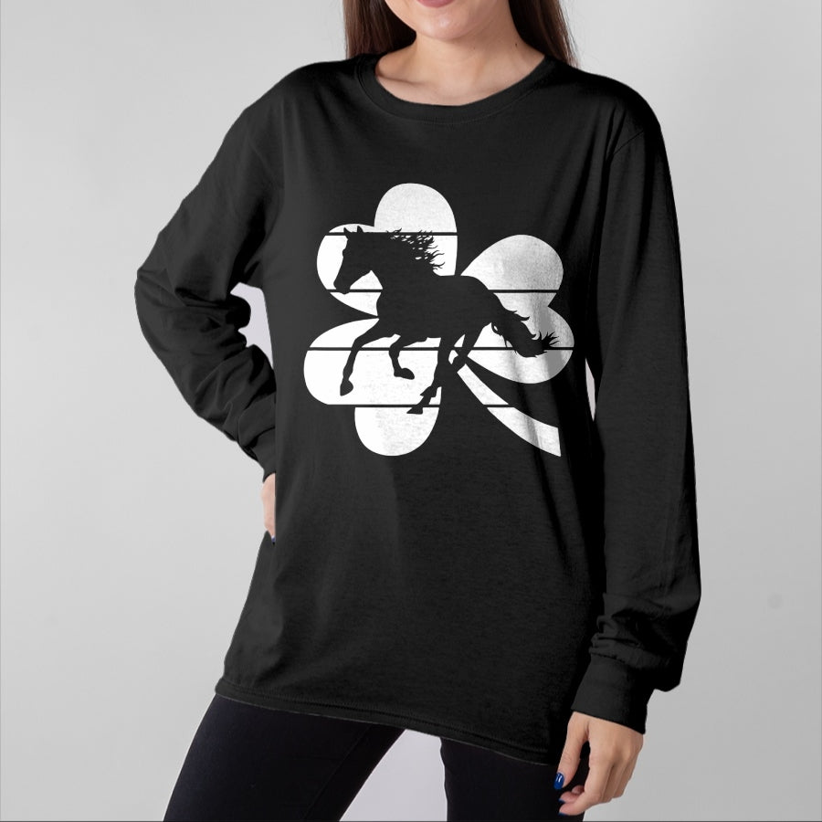 Patrick Day Shirts for Family, Funny Patrick Day shirts, st patrick's day Unisex T-Shirt/Hoodie/Sweatshirt HLT00 - Horse Lover Equestrian Rider Irish Shamrock St Patrick_s Day T-Shirt