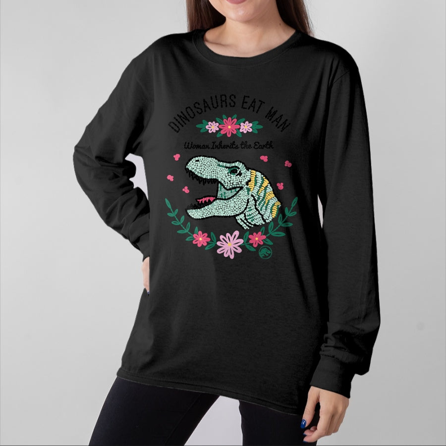 Best Dinosaur Lover Shirt, Funny Dinosaur UnisexT-Shirt/Hoodie/Sweatshirt HLT00 - Jurassic Park Dinos Eat Man Women Inherit The Earth T-Shirt Small