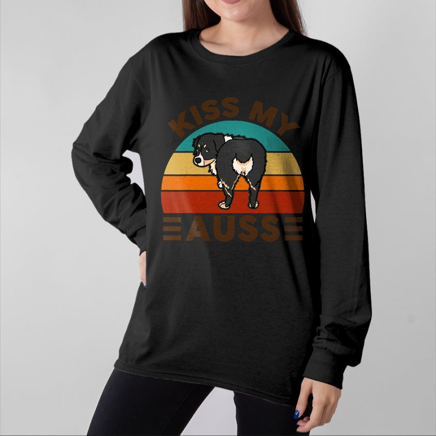 Dog Love Shirt, Dog Lover Gift T-Shirt/Hoodie/Sweatshirt HLT00 - Mini Australian Shepherd Kiss My Auss Funnny Dog Mom Dad T-Shirt