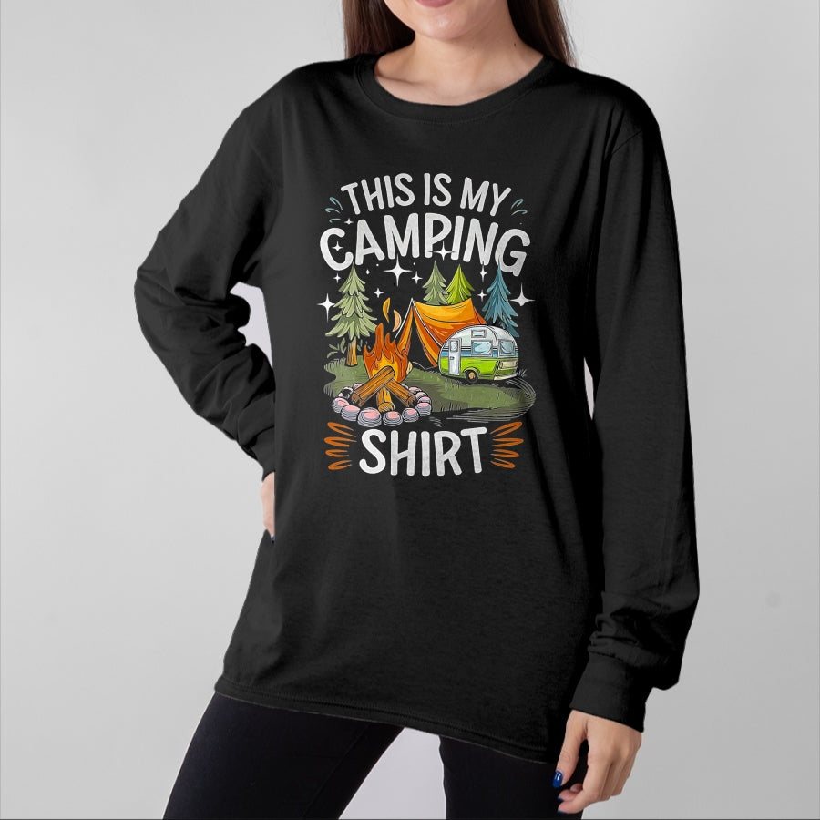 Funny Camping Shirt, Gift For Camping Lover Unisex T-Shirt/Hoodie/Sweatshirt HLT00 - Funny This is My Camping Shirt for Camper Camping Men Women T-Shirt, Men, Black, 3X-Large