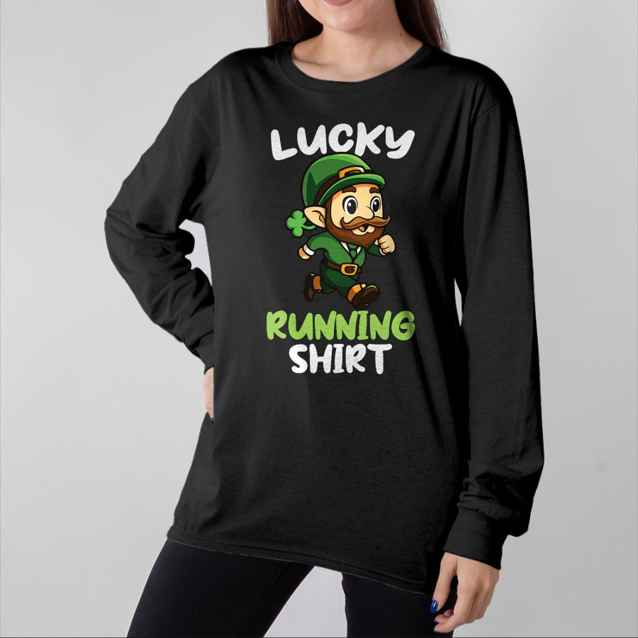 Patrick Day Shirts for Family, Funny Patrick Day shirts, st patrick's day Unisex T-Shirt/Hoodie/Sweatshirt HLT00 - Lucky Running St Patrick Day Leprechaunn Run Runner T-Shirt