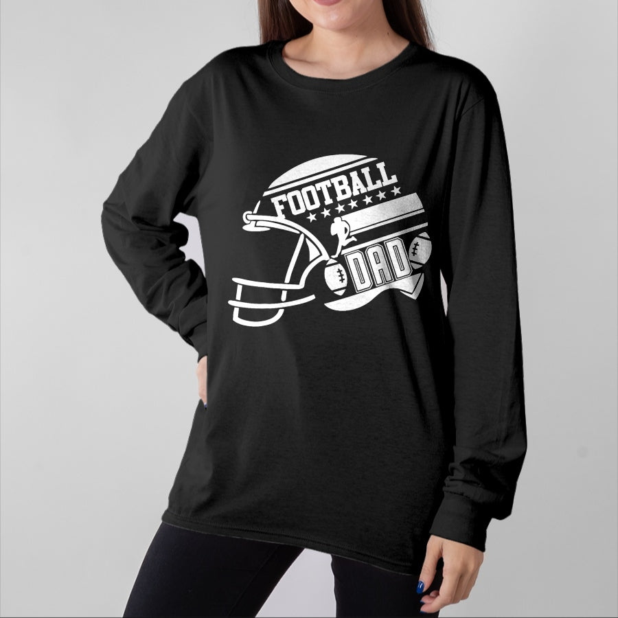 Gift for Dad Shirt, Funny Dad Unisex T-Shirt/Hoodie/Sweatshirt HLT00 – Football Dad Helmet For Men Proud Fathers Day College Season T-Shirt