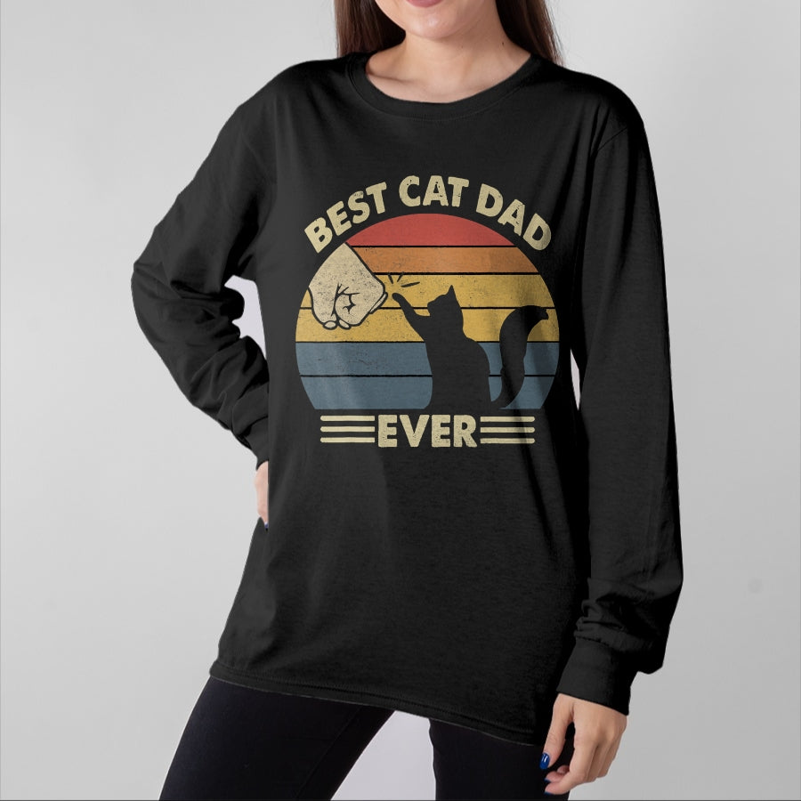 Gift for Dad Shirt, Funny Dad Unisex T-Shirt/Hoodie/Sweatshirt HLT00 – Cat-Shirt Men Best Cat Dad Ever Funny Dad T-Shirt