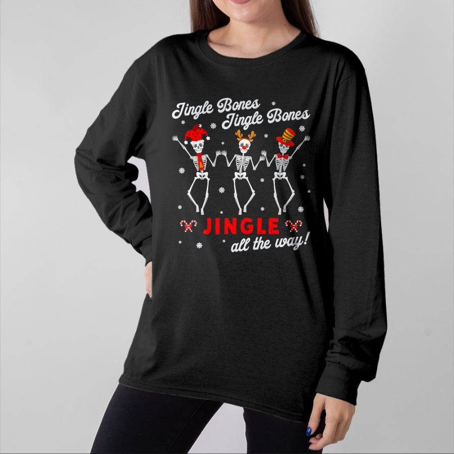 Funny Nurse Shirt, Nurse Unisex T-Shirt/Hoodie/Sweatshirt HLT00 - Ortho Nurse Christmas Skeleton Orthopedic Crew Trauma Nurse T-Shirt