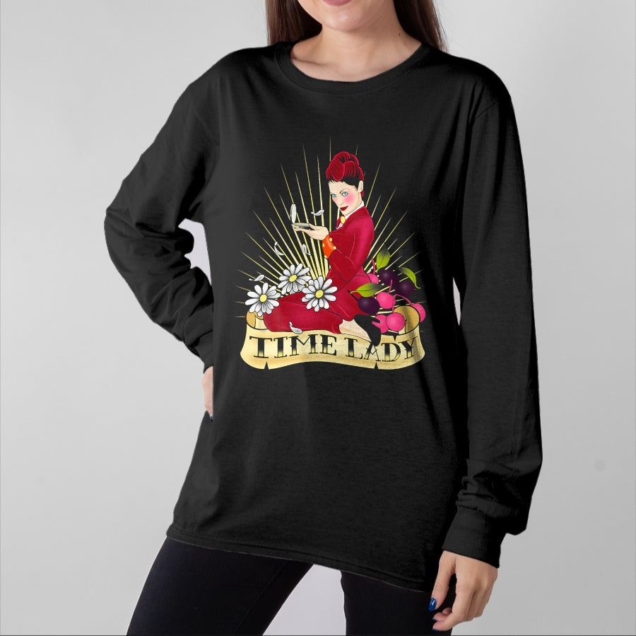 Best Doctor Shirt, Funny Doctor UnisexT-Shirt/Hoodie/Sweatshirt HLT00 - Doctor Who Rockabilly Missy Time Lady Vintage TimeTravel Fan T-Shirt - Women_s Unisex-Adults Black C
