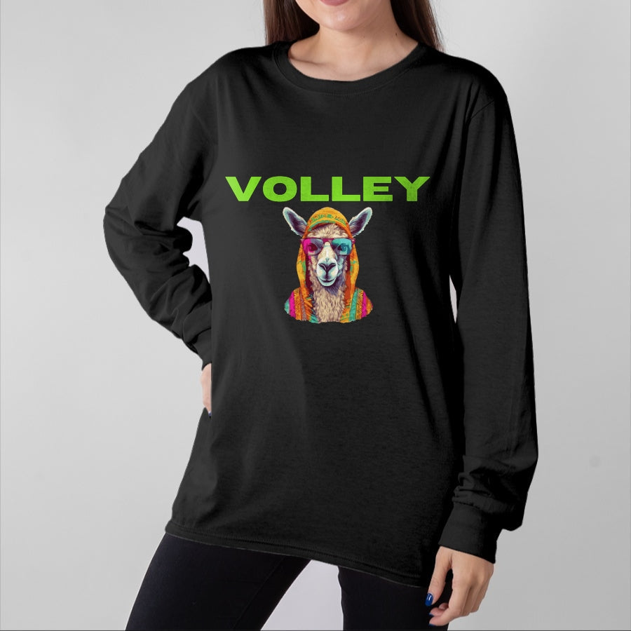 Funny Pickleball Shirt, Pickleball Lover Unisex T-Shirt/Hoodie/Sweatshirt HLT00 - Volley Llama Funny Pickleball Shirt Long Sleeve T-Shirt