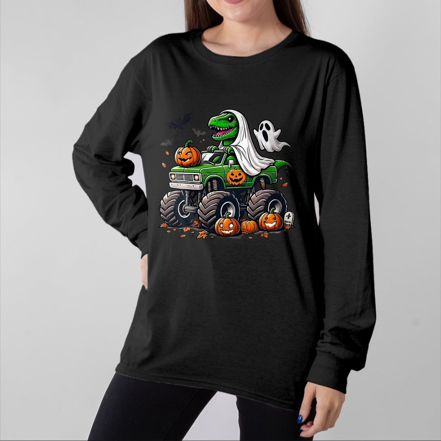 Best Dinosaur Lover Shirt, Funny Dinosaur UnisexT-Shirt/Hoodie/Sweatshirt HLT00 - Orange Halloween Shirt Boys Toddler Kids Ghost Shirts T Rex T-Shirt