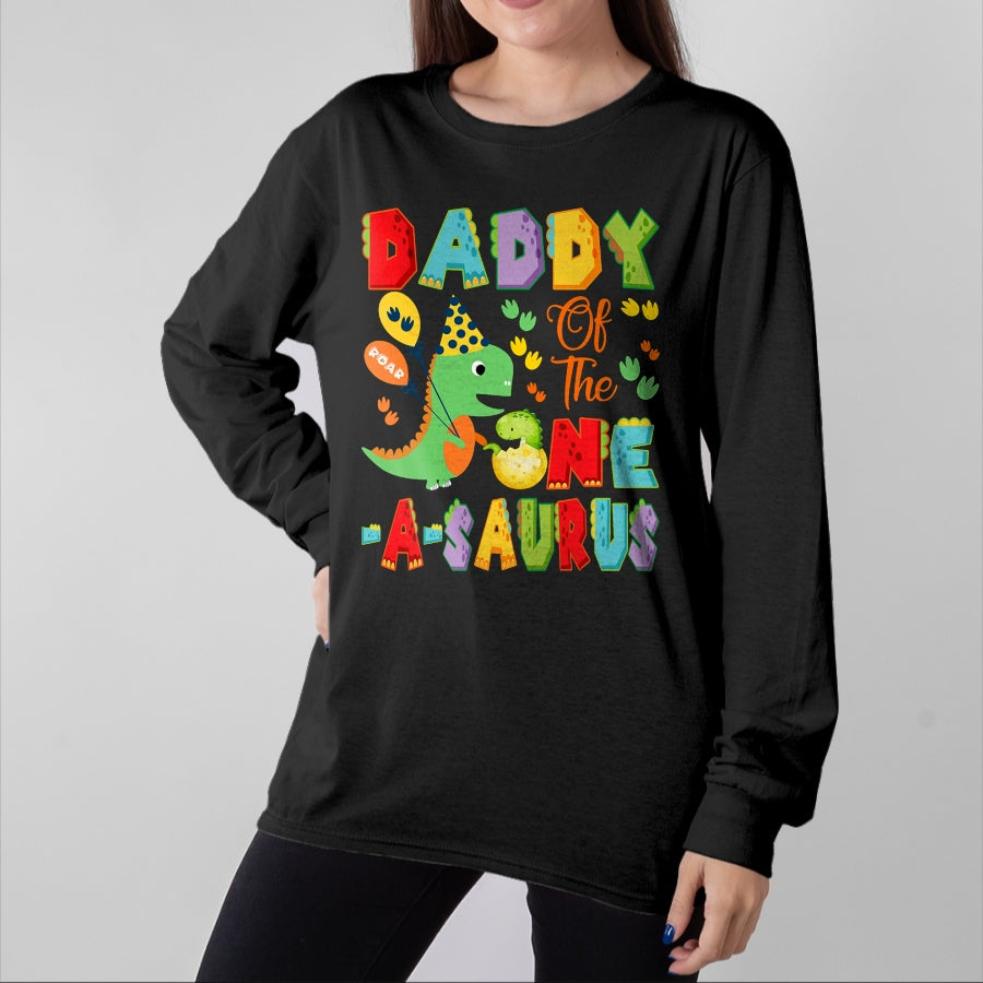 Best Dinosaur Lover Shirt, Funny Dinosaur UnisexT-Shirt/Hoodie/Sweatshirt HLT00 - Daddy of The One-A-Saurus 1st Birthday Boy Dinosaur T-Shirt