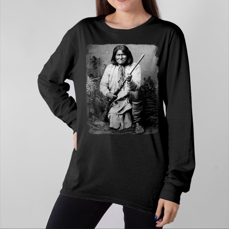 Native American T-Shirts, Vintage Native American Unisex T-Shirt/Hoodie/Sweatshirt HLT00 - Geronimo t Warrior Native American