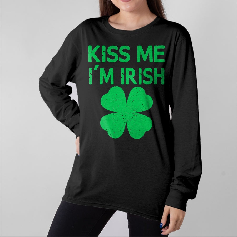 Patrick Day Shirts for Family, Funny Patrick Day shirts, st patrick's day Unisex T-Shirt/Hoodie/Sweatshirt HLT00 - Kiss Me I_m Irish Saint Patrick Day T-Shirt