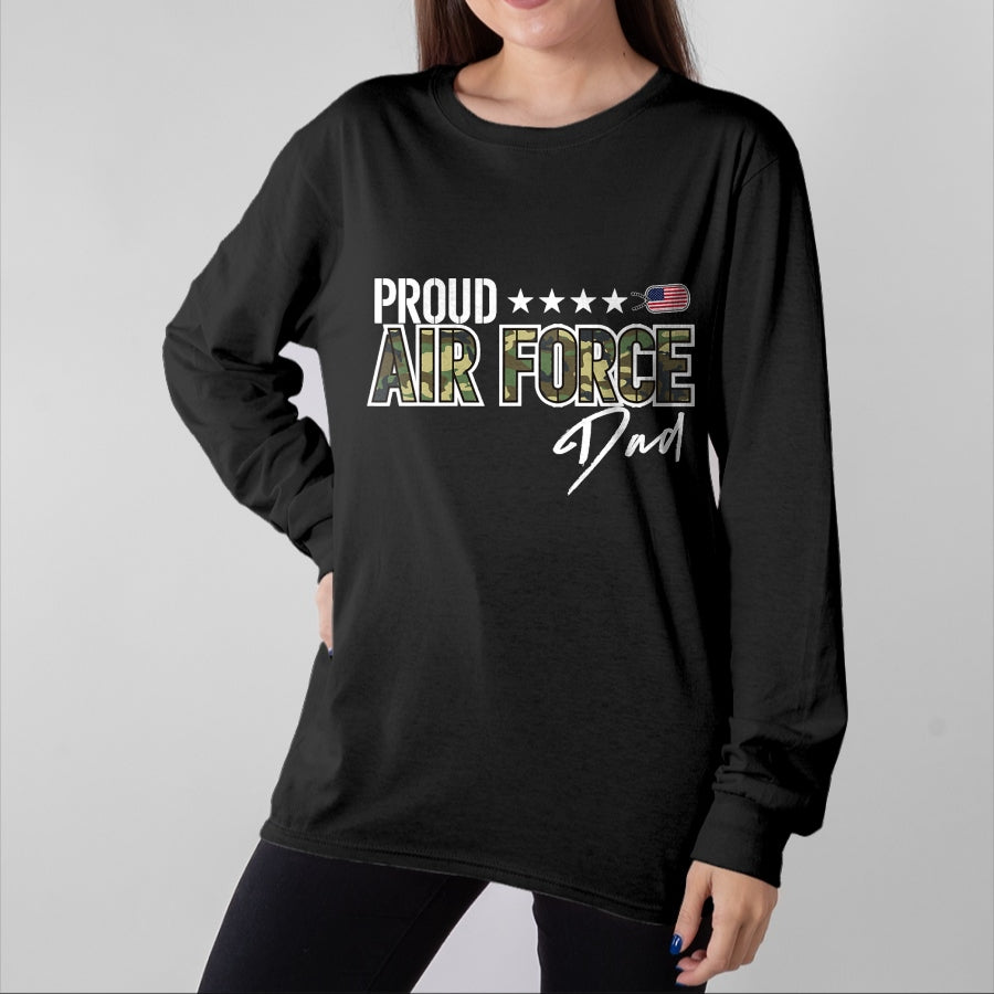 Gift for Dad Shirt, Funny Dad Unisex T-Shirt/Hoodie/Sweatshirt HLT00 – OCP Proud Air Force Dad T-Shirt