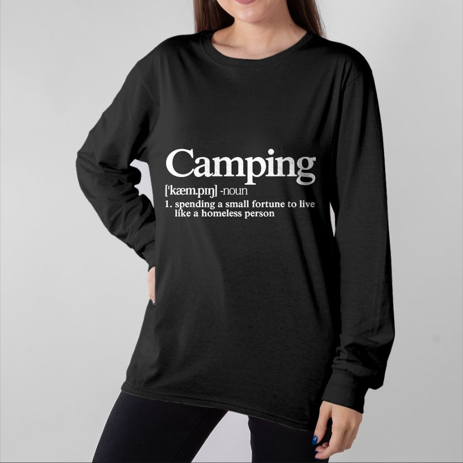 Funny Camping Shirt, Gift For Camping Lover Unisex T-Shirt/Hoodie/Sweatshirt HLT00 - Camping Definition Funny Camper Saying T-Shirt