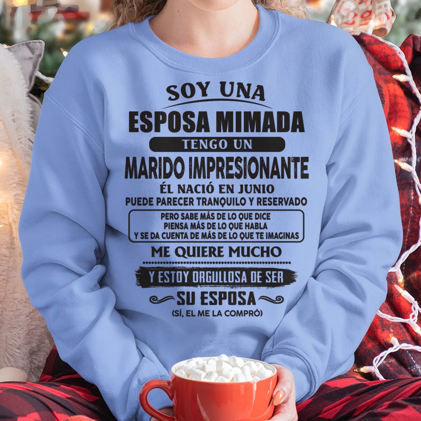 Camiseta Soy una Esposa Mimada con un Marido Impresionante Nacido en Junio - DTSM06 (SKU07-176-06)