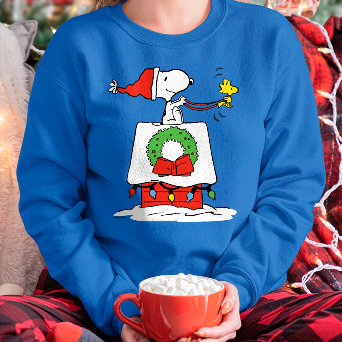 Christmas Shirts for Family, Funny christmas shirts, Christmas Unisex T-Shirt/Hoodie/Sweatshirt HLT00 - Peanuts Holiday Snoopy_s Doghouse Sleigh T-Shirt