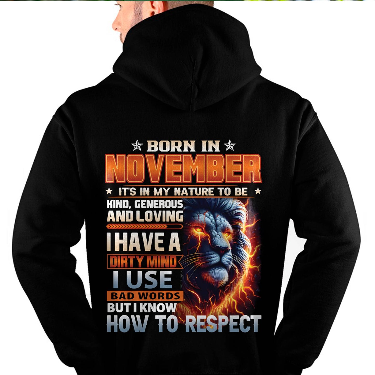 NOVEMBER - DIRTY MIND BUT KNOWS RESPECT - BIRTHDAY T-SHIRT FOR MEN - DTSM11 (SKU08-84-11)