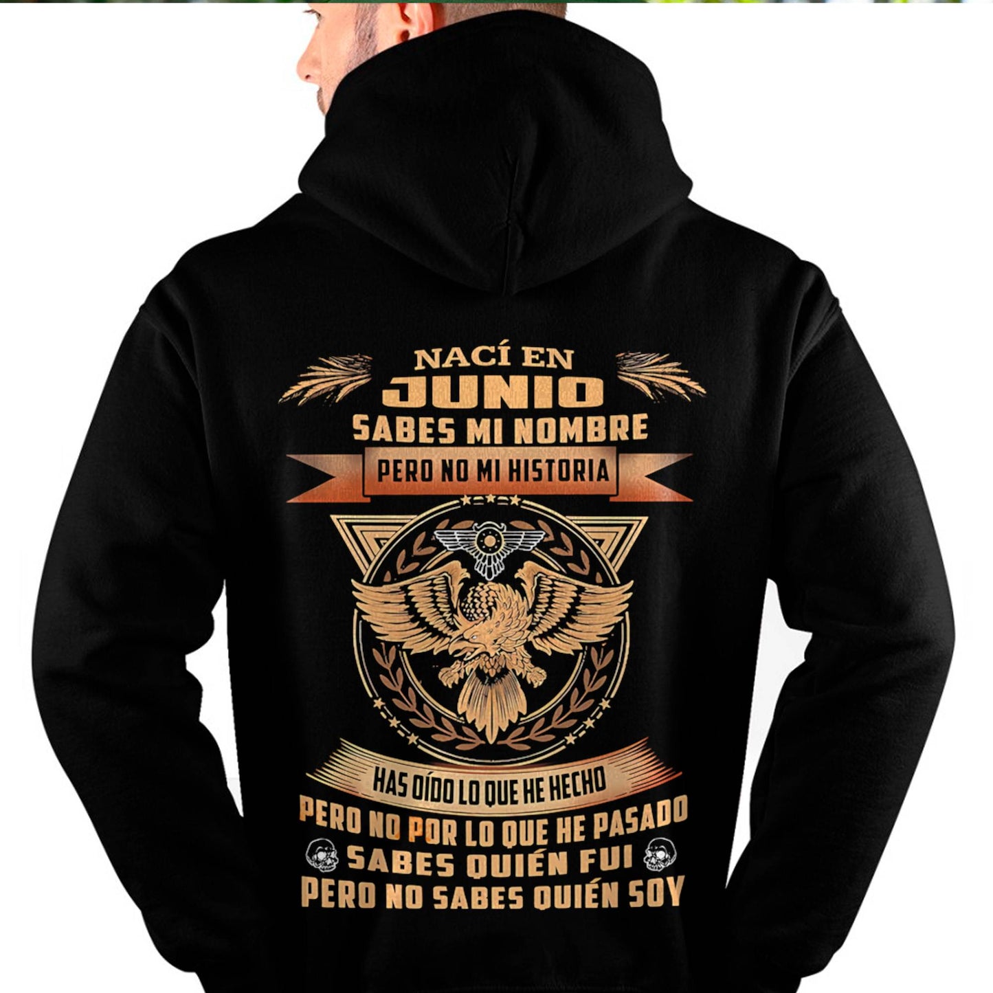 Camiseta de Hombre Nacido en Junio con Frases Inspiradoras - DTSM06 (SKU07-71-06)