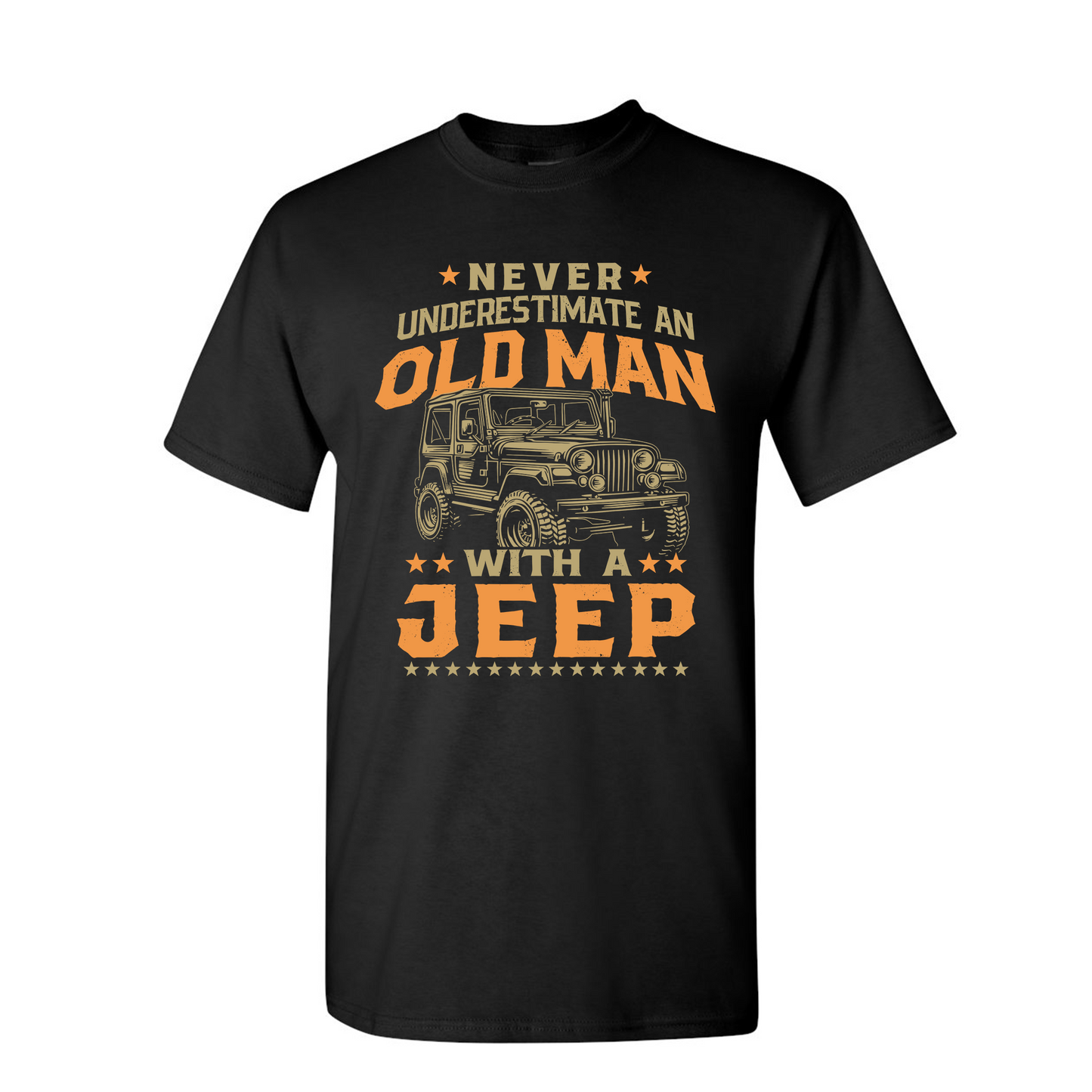 Never Underestimate an Old Man with a Jeep T-Shirt - Perfect Gift For Men - DTSM00