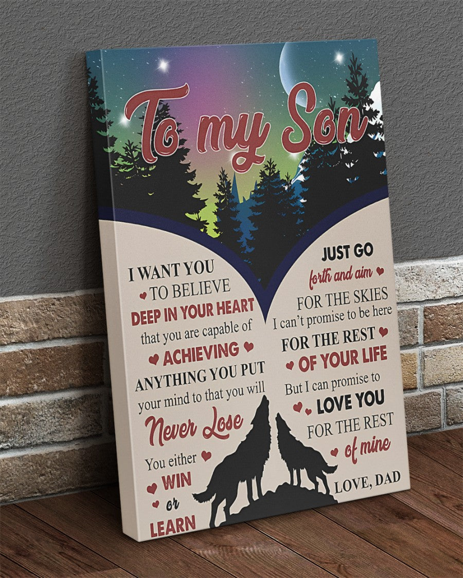 To My Son From Dad Canvas