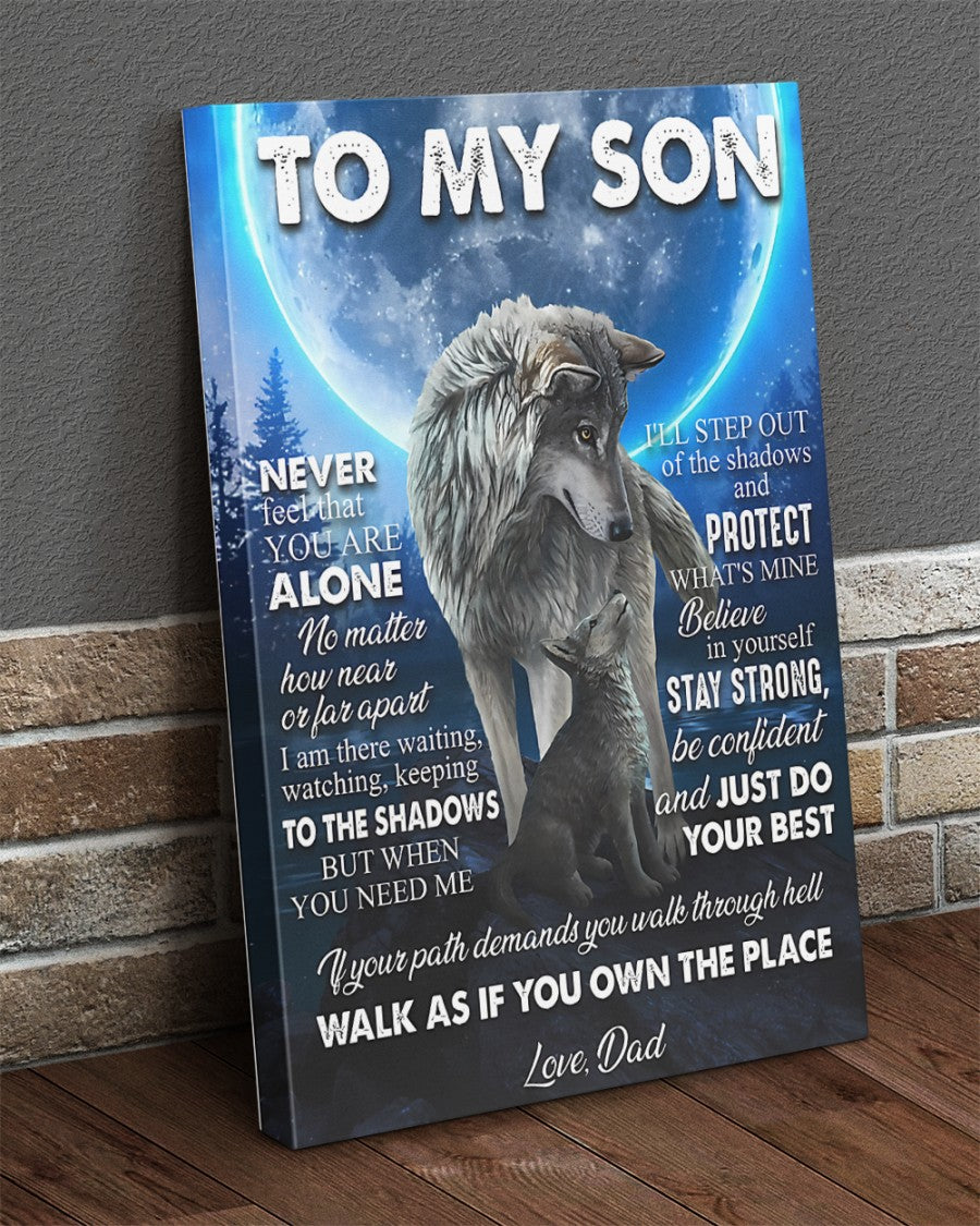 To My Son From Dad Canvas