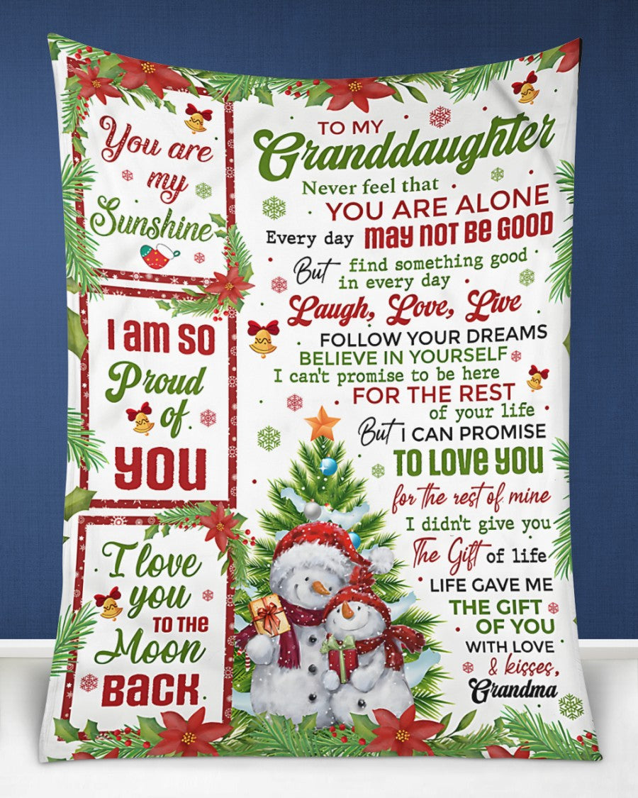 BLANKET FOR GRANDDAUGHTER – COMFORT & WARMTH GIFT Sherpa Fleece Blanket NTTD00 (SKUB-CHRISTMAS)