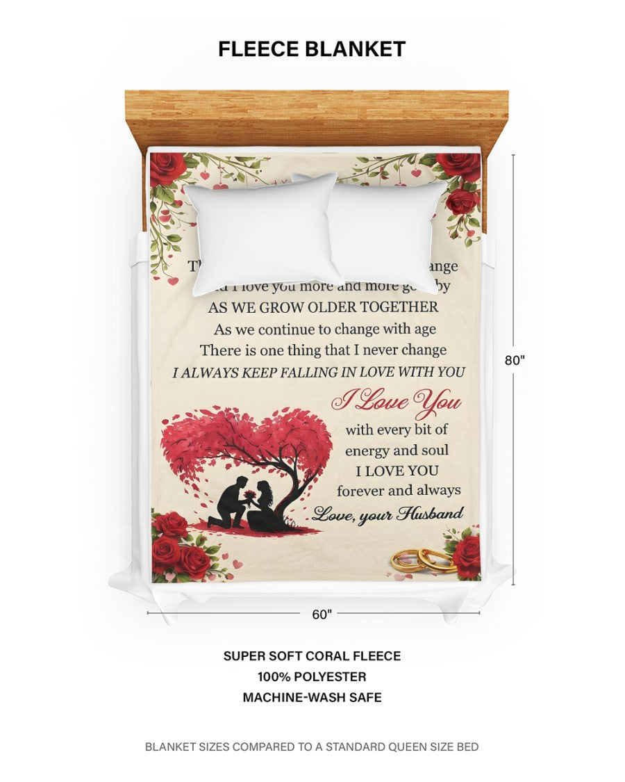 TO MY WIFE - GIFT FROM HUSBAND - Sherpa Fleece Quilt Blanket (SKU26B-01190)