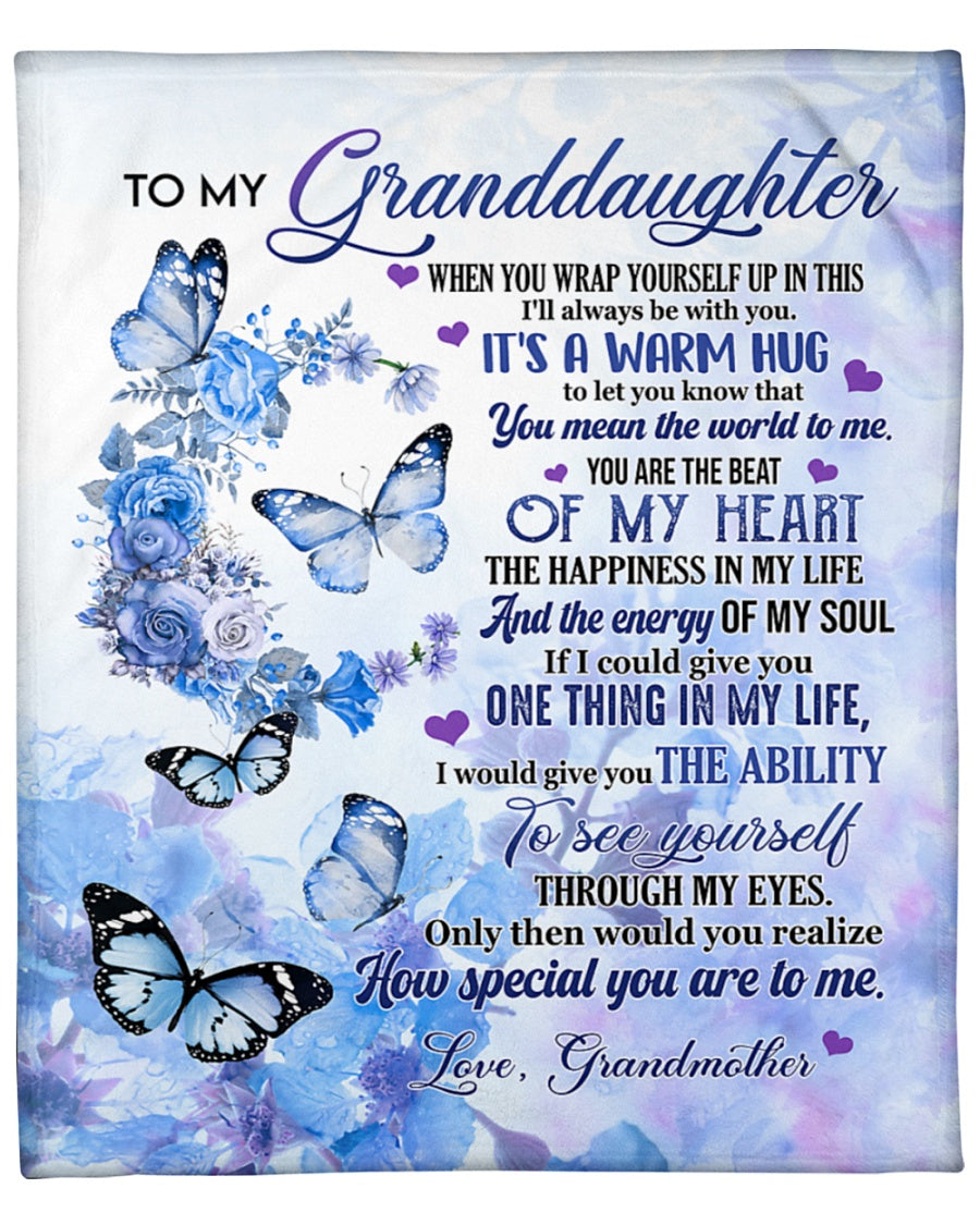 TO MY GRANDDAUGHTER - GIFT FOR GRANDDAUGHTER - Sherpa Fleece Blanket From Grandma (SKUB-NTTD-06)