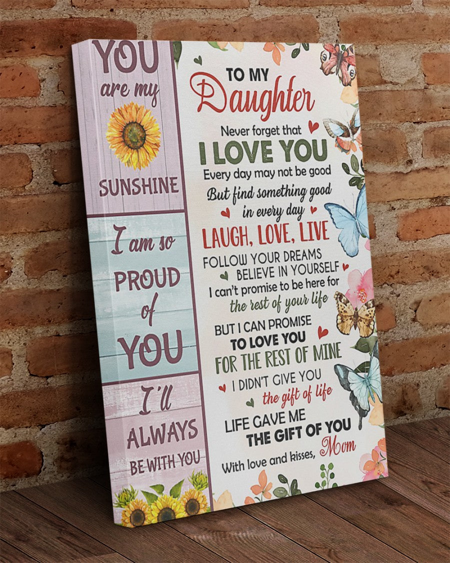 To My Daughter From Mom Canvas