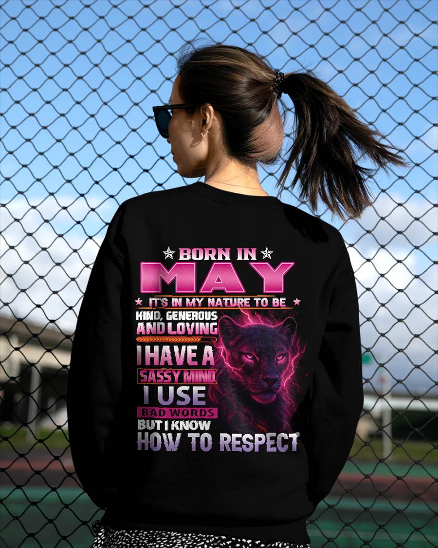 May - Fierce Panther Graphic Tee - Birthday Gift For Women - DTSM05 (SKU09-24-05)