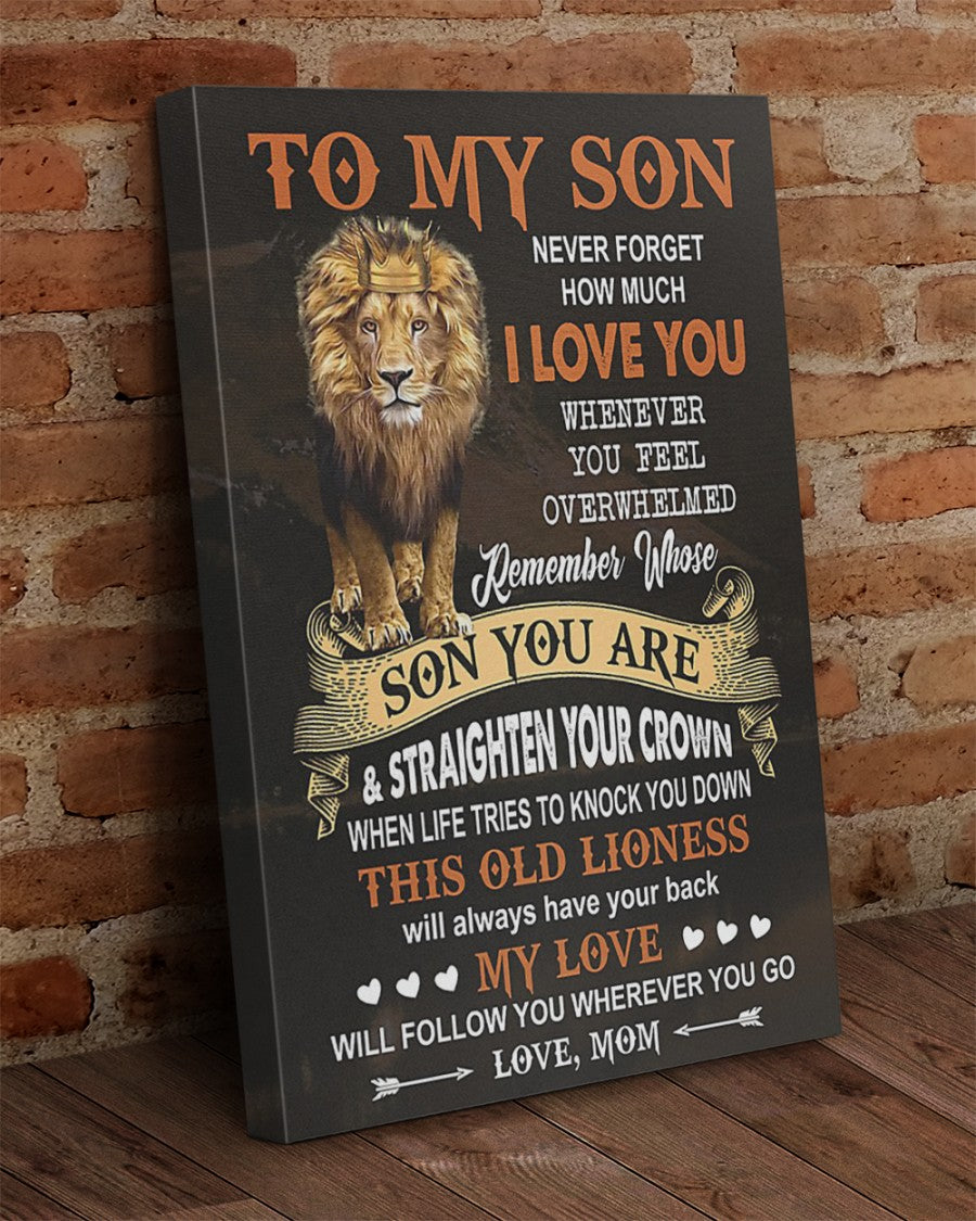To My Son From Mom Canvas