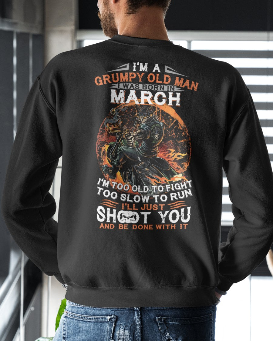 MARRCH - GRUMPY OLD MAN T-SHIRT – FUNNY BIKER TEE - PERFECT GIFT FOR MEN - DTSM03 (SKU07-64-03)
