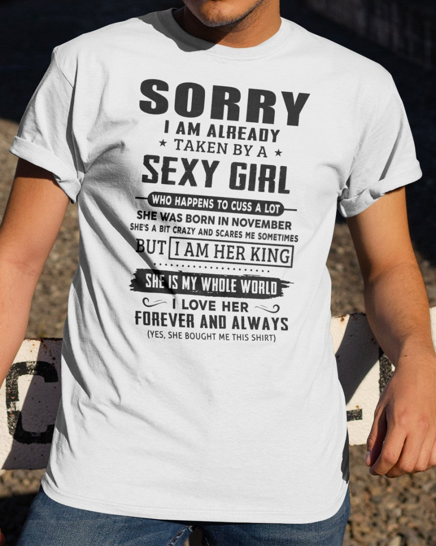 Sexy November Girl - Perfect T-Shirt For Your Boyfriend DTSM11 (SKU-07-99-11)