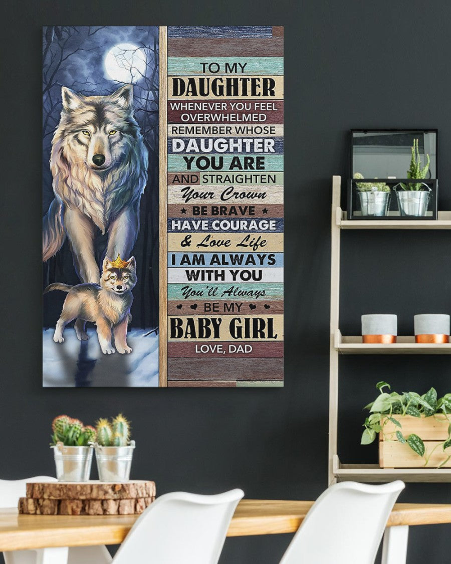 To My Daughter From Dad Canvas