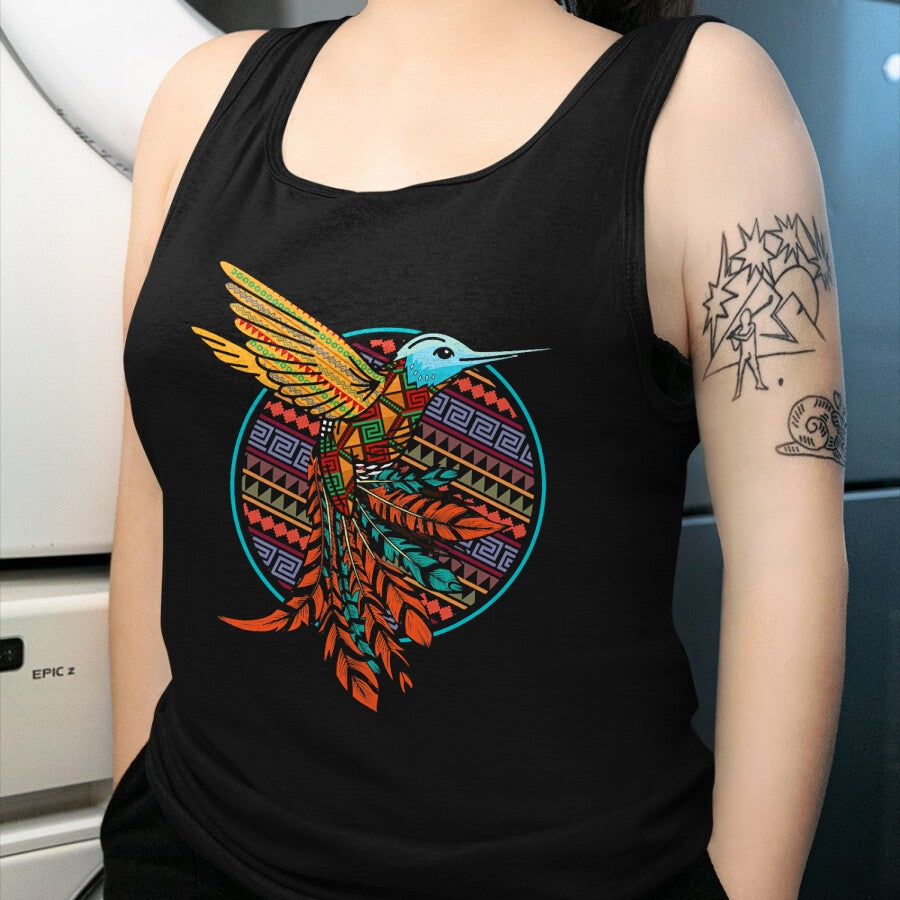 Native American T-Shirts, Vintage Native American Unisex T-Shirt/Hoodie/Sweatshirt HLT00 - Hummingbird Tribal Art Native American Indian Indigenous T-Shirt (1)
