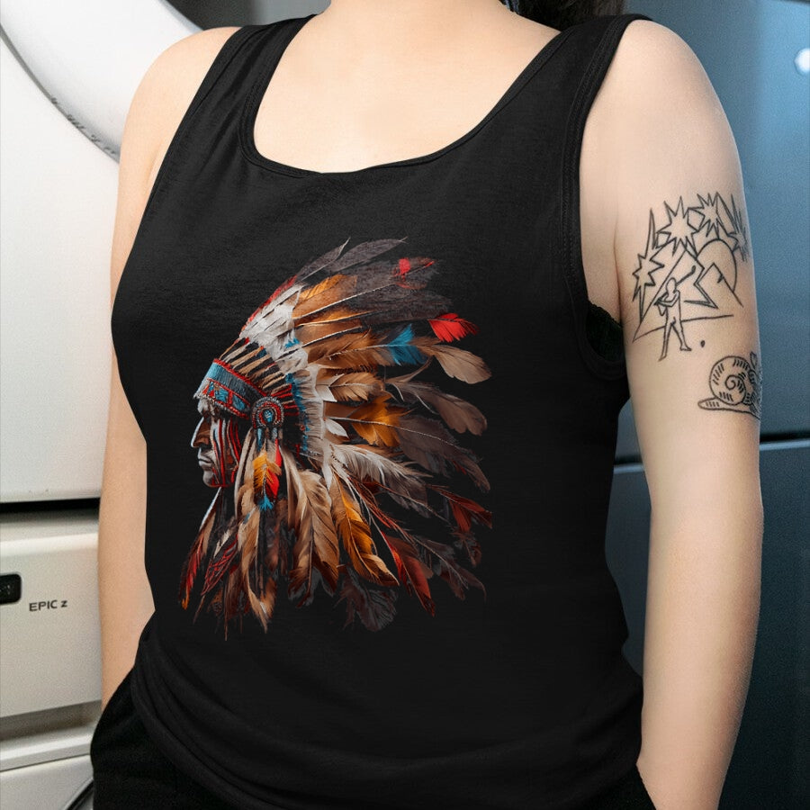 Native American T-Shirts, Vintage Native American Unisex T-Shirt/Hoodie/Sweatshirt HLT00 - Native American Indian Headdress Graphic Tees Men Women T-Shirt