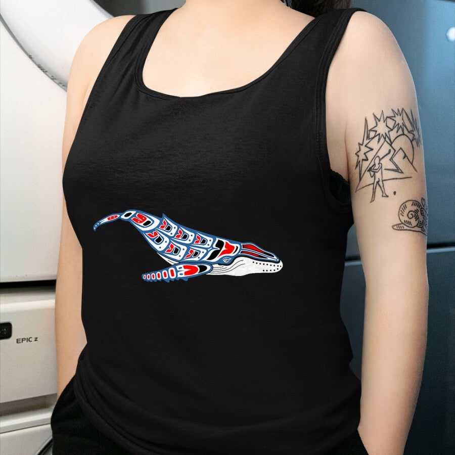 Native American T-Shirts, Vintage Native American Unisex T-Shirt/Hoodie/Sweatshirt HLT00 - Native American Art Humpback Whale Pacific Northwest T-Shirt