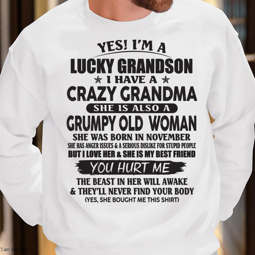 NOVEMBER - LUCKY GRANDSON OF CRAZY GRANDMA - FROM GRANDMA - DTSM11 (SKU10-173-11)