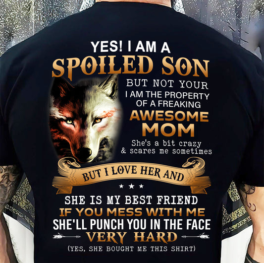 Lucky Son of Awesome Mom - Perfect Gift for Your Son From Mom - DTSM00 (SKU10-128-00)