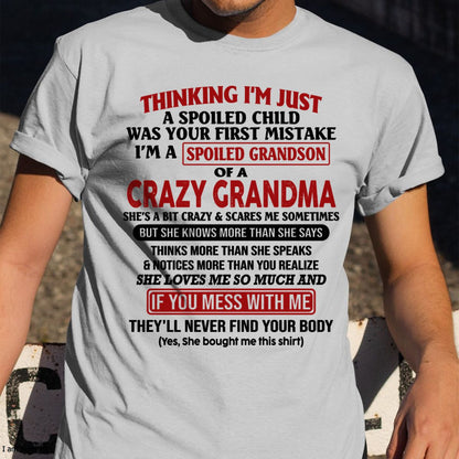 I'M A SPOILED GRANDSON OF A CRAZY GRANDMA - From Grandma - NTTD00 (SKU-GMS1-NTT00)