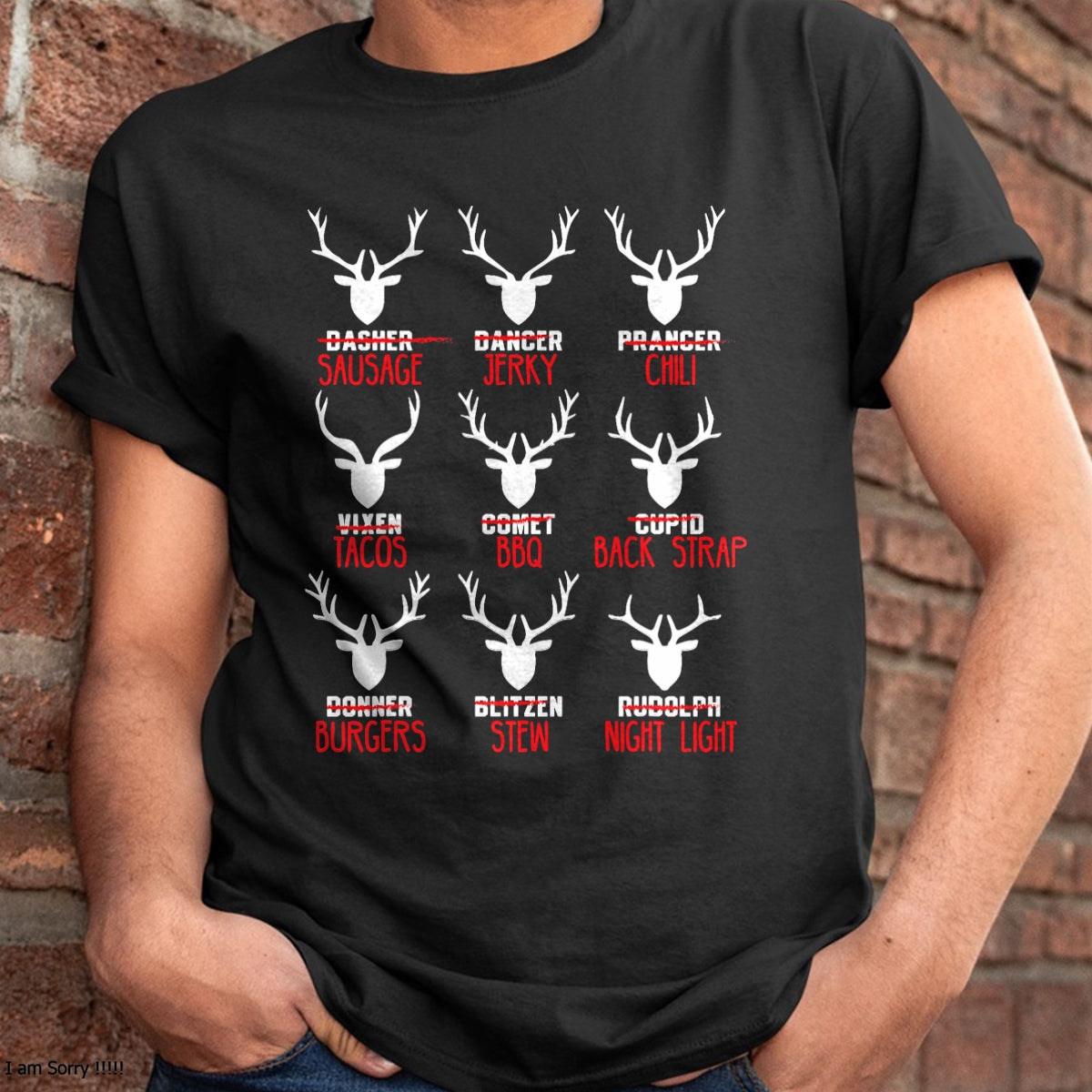 Christmas Shirts for Family, Funny christmas shirts, Christmas Unisex T-Shirt/Hoodie/Sweatshirt HLT00 - Funny Christmas Deer Hunters All of Santa_s Reindeer design T-Shirt