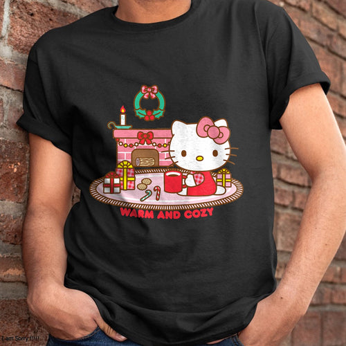 Christmas Shirts for Family, Funny christmas shirts, Christmas Unisex T-Shirt/Hoodie/Sweatshirt HLT00 - Hello Kitty Warm And Cozy Christmas T-Shirt