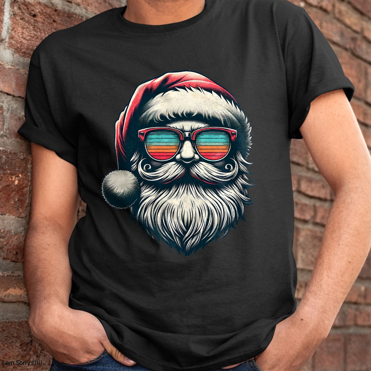 Christmas Shirts for Family, Funny christmas shirts, Christmas Unisex T-Shirt/Hoodie/Sweatshirt HLT00 - Santa Face Retro Sunglasses Christmas Xmas Men Women Kids T-Shirt