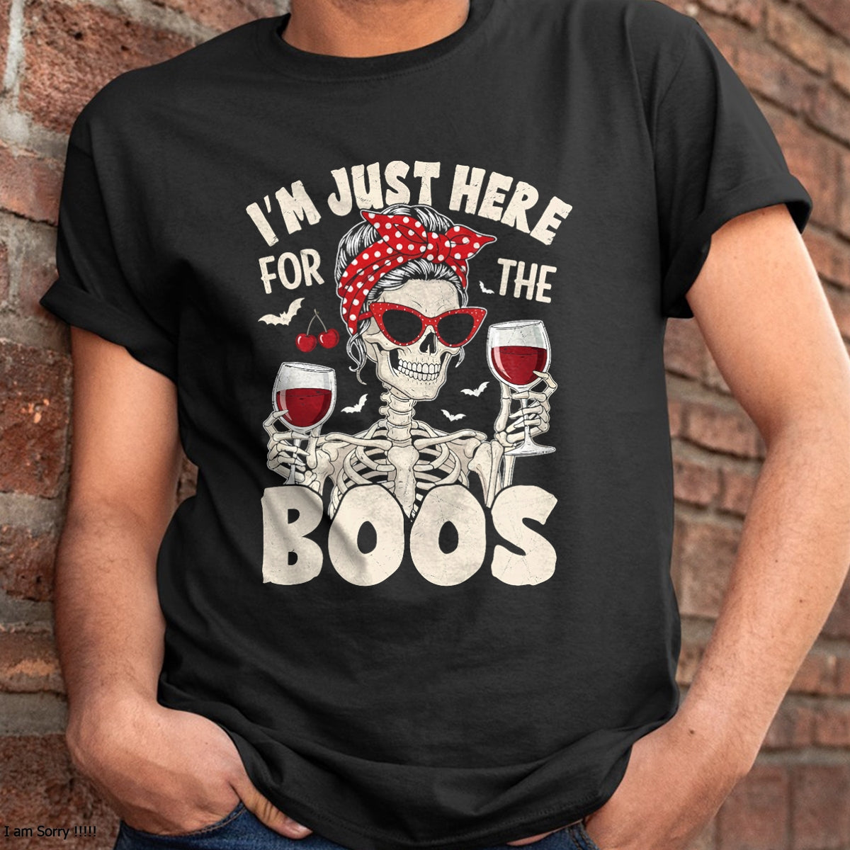 Hallowen Shirts for Family, Funny hallowen shirts, Hallowen Unisex T-Shirt/Hoodie/Sweatshirt HLT00 - Women Halloween Funny I'm Just Here for The Boos Skeleton T-Shirt