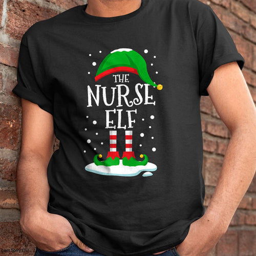 Christmas Shirts for Family, Funny christmas shirts, Christmas Unisex T-Shirt/Hoodie/Sweatshirt HLT00 - The Nurse Elf Christmas Family Matching Xmas Group Funny T-Shirt